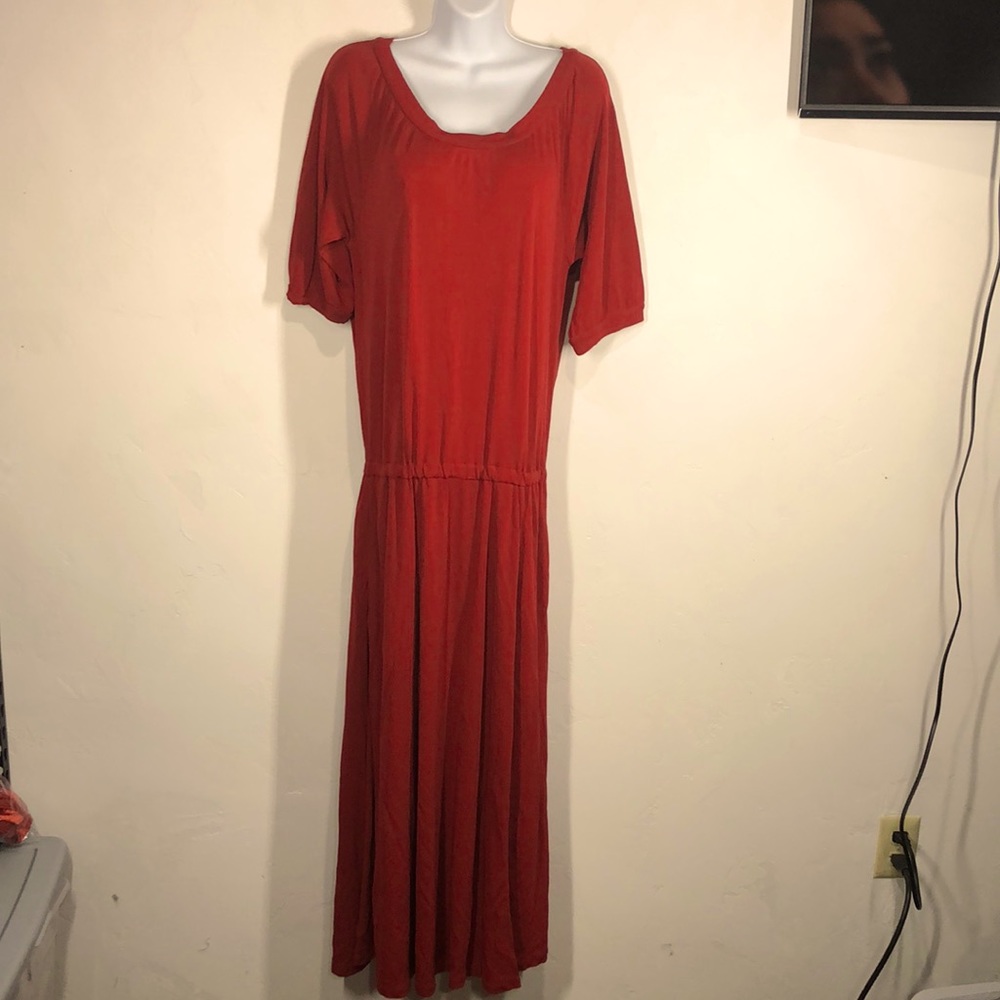 W by Worth burnt orange maxi dress size large